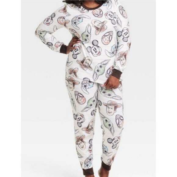 Disney 100 Character Mash Up TargetWomen's Family Pajamas Medium - Picture 1 of 11